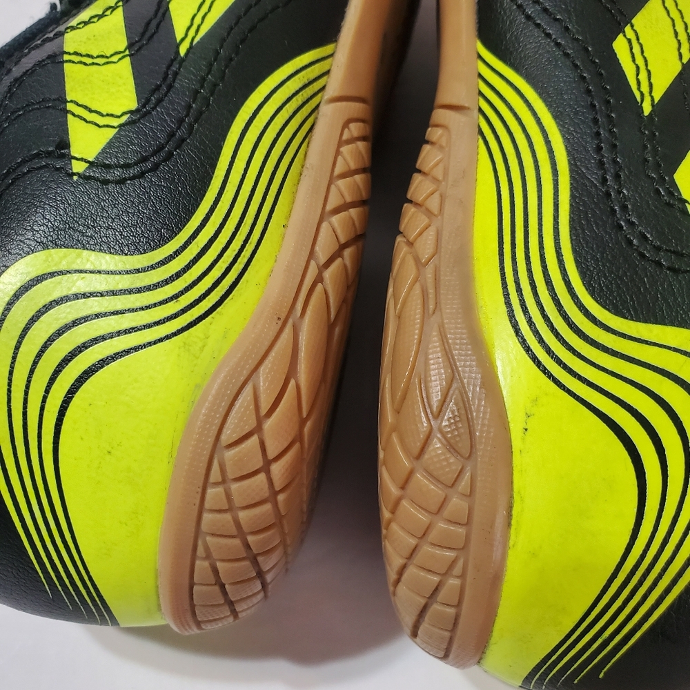 Adidas Copa Kids Boys Black & Solar Yellow Indoor Soccer Shoes Size 4 FX1973 - Picture 10 of 14